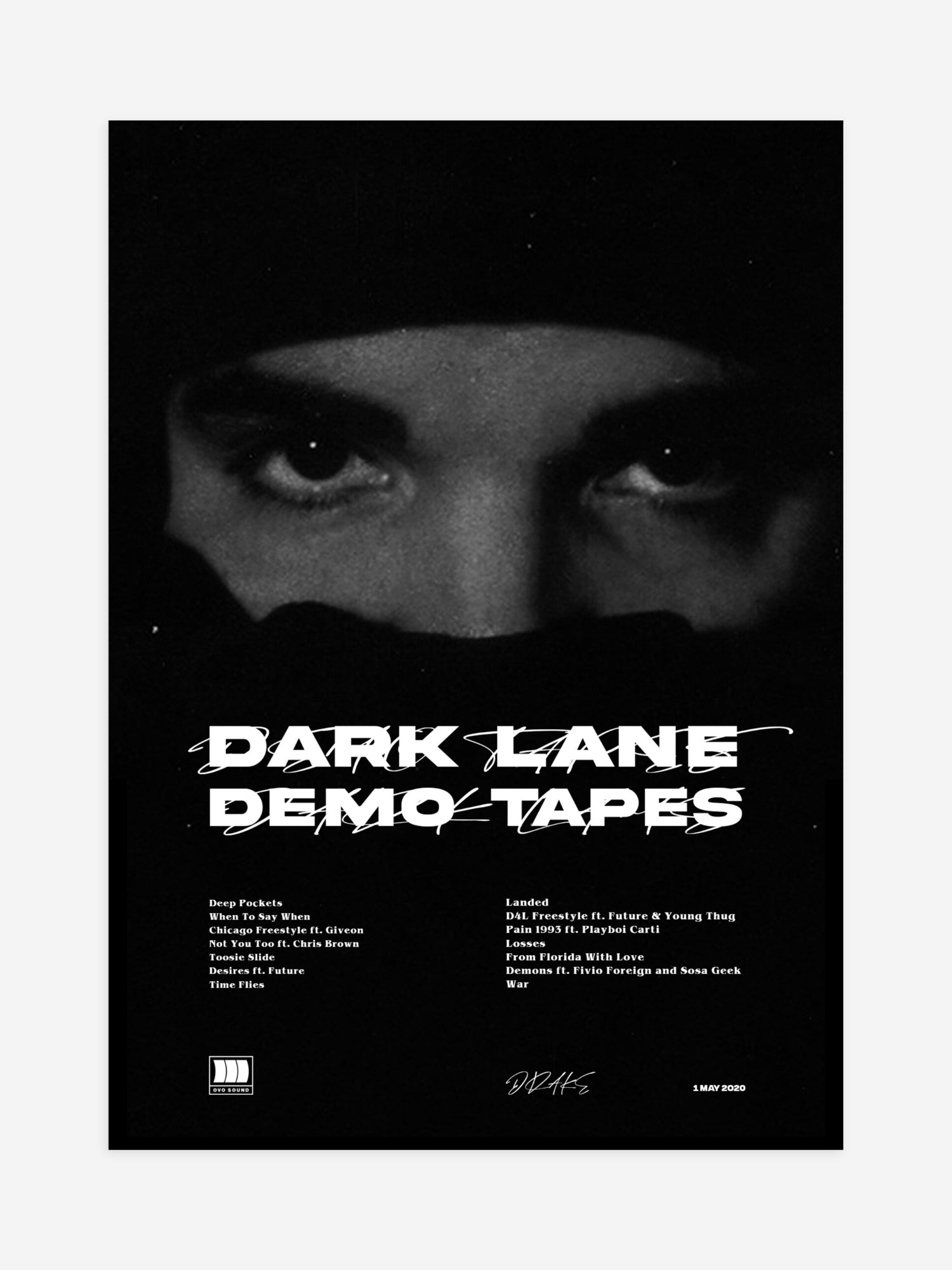Dark Lane Demo Tapes – Tracklist Posters